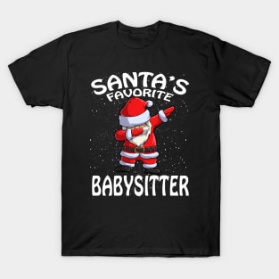 Santas Favorite Babysitter Christmas T-Shirt